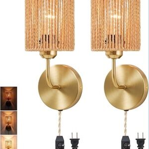 Gold BoHo Wall Sconce Set